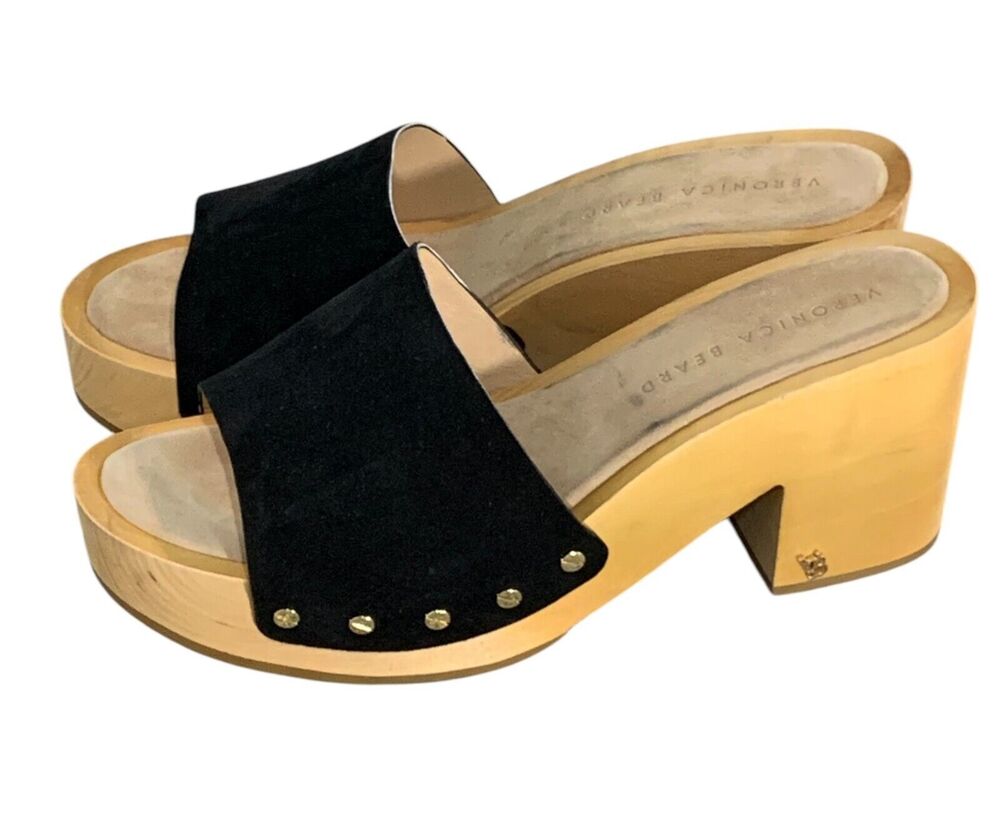 Veronica Beard Women's Black Hannalee Platform Sandals Shoes Size US 9.5